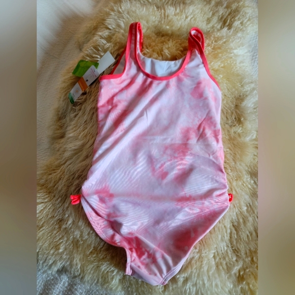 Disney Stitch Girl's One Piece Swimsuit Light Pink Tie Dyed Size M(7/8)NWT - Picture 9 of 16